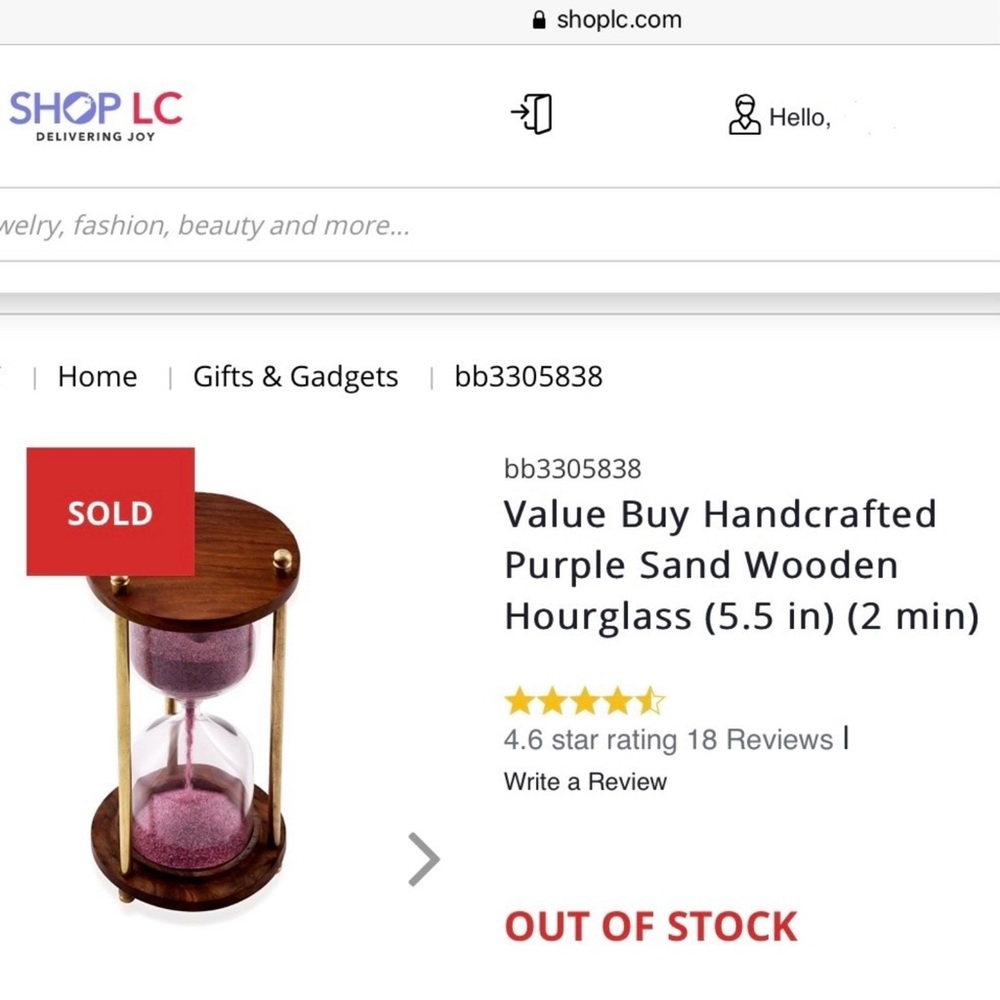 ShopLC Two Minute Hourglass with Dark Pink Sand